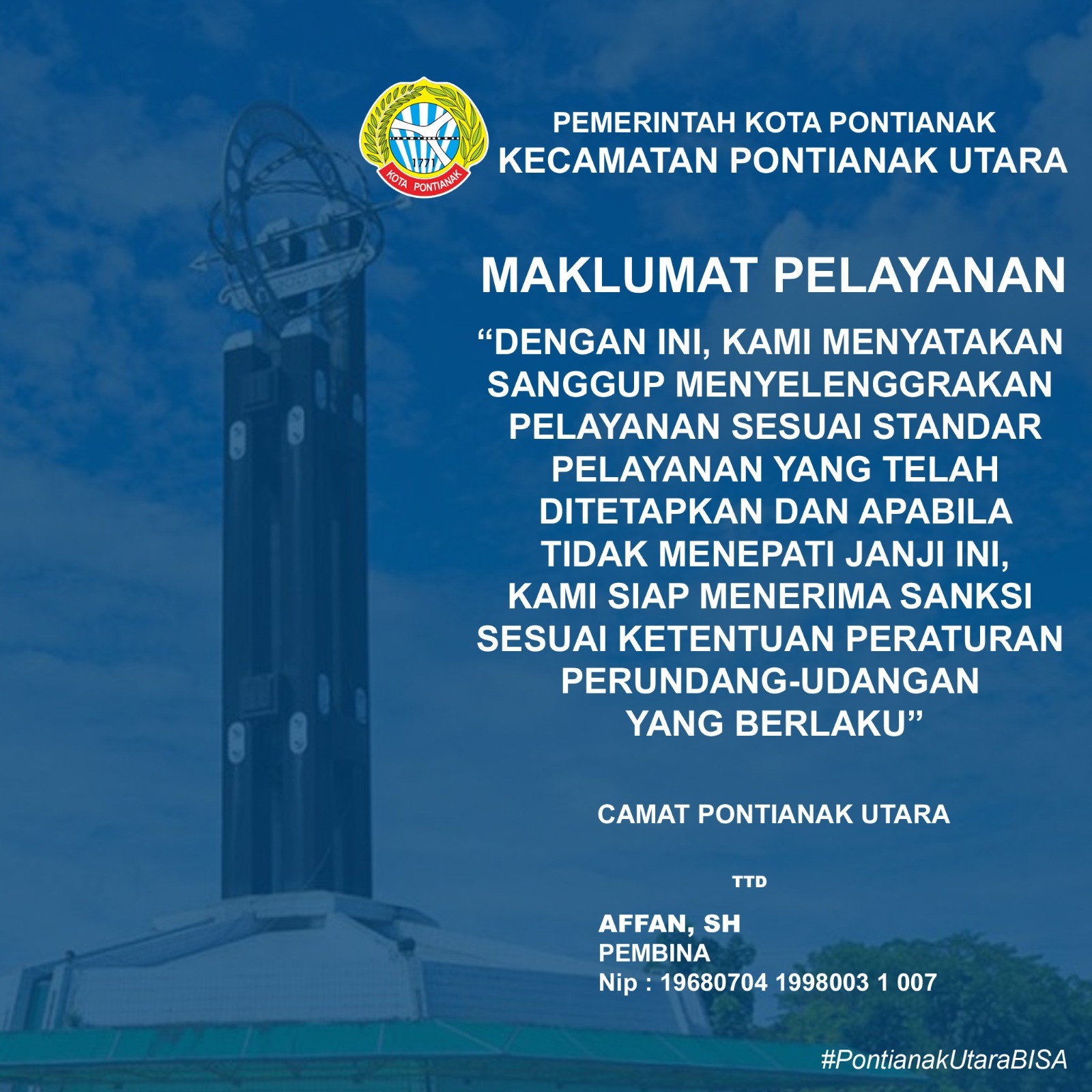 Maklumat Pelayanan Kecamatan Pontianak Utara