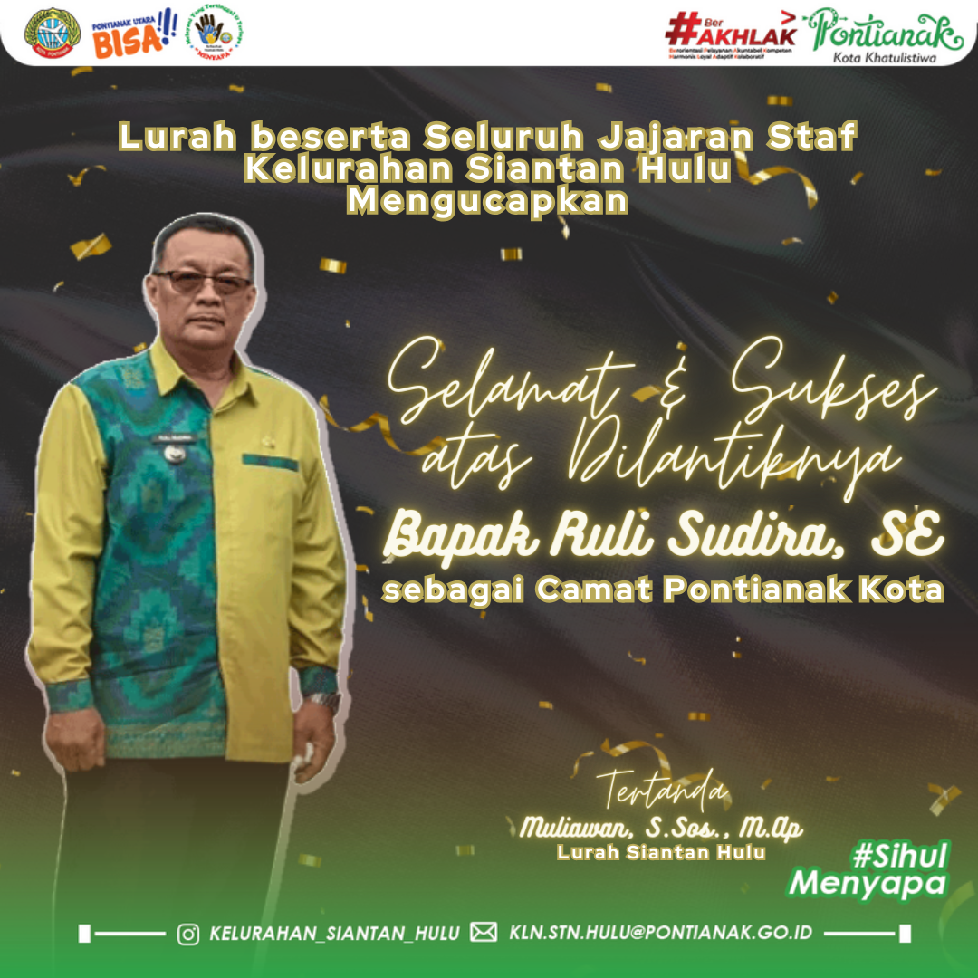 Selamat dilantiknya Camat Pontianak Kota